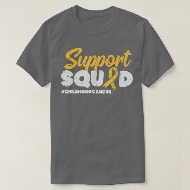 Camiseta Support Squad Childhood Cancer Awareness Men Women (Frente do Design)