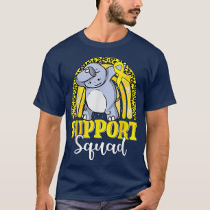 Camiseta Support Squad Dabbing Hippopotamus Rainbow Childho