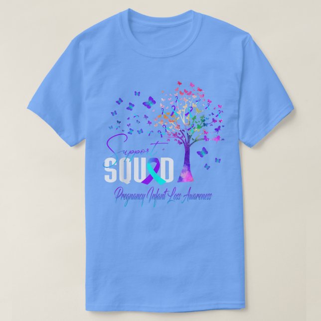 Camiseta Support Squad For Pregnancy Infant Loss Awareness  (Frente do Design)