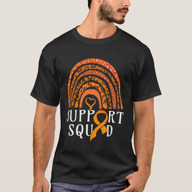 Camiseta Support Squad Leopard Rainbow Multiple Sclerosis A (Frente)