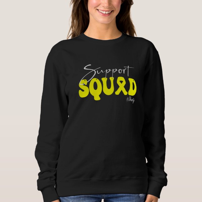 Camiseta Support Squad Obesity Awareness Yellow Ribbon   (Frente)