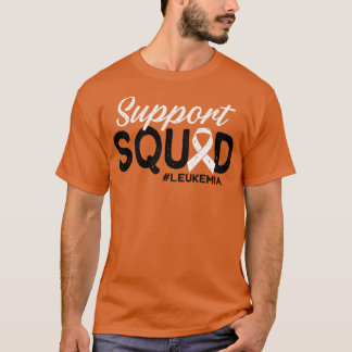 Camiseta Support Squad Orange Ribbon Blood Cancer Awareness