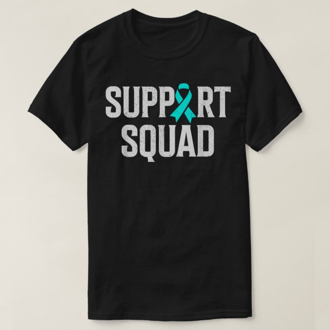 Camiseta Support Squad Ovarian Cancer Raise Ovarian Cancer  (Frente do Design)
