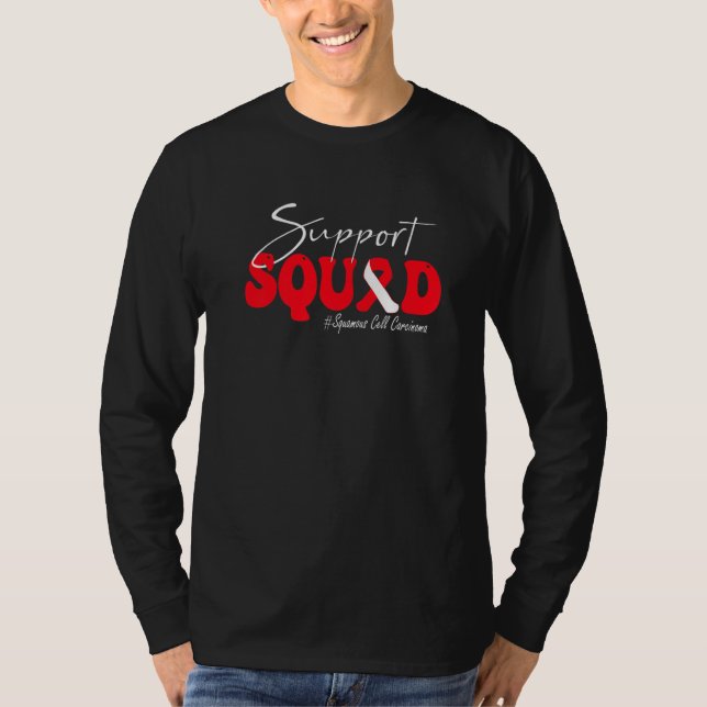 Camiseta Support Squad Squamous Cell Carcinoma Awareness Re (Frente)