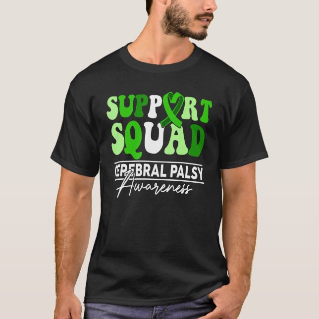 Camiseta Support Squad Sunflower Hair Cerebral Palsy Awaren (Frente)