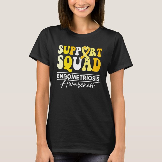 Camiseta Support Squad Sunflower Hair Endometriosis Awarene (Frente)