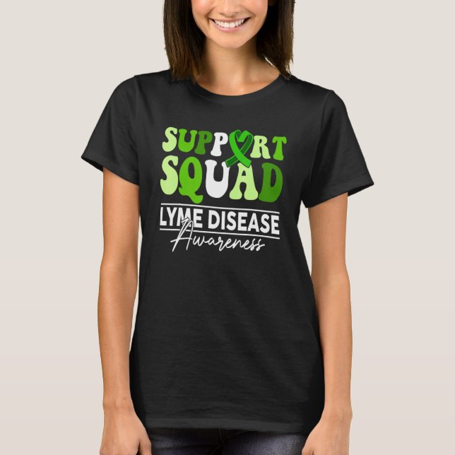 Camiseta Support Squad Sunflower Hair Lyme Disease Awarenes (Frente)
