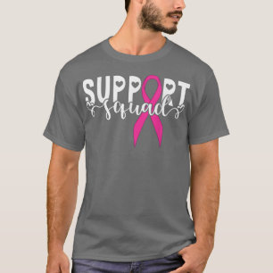 Camiseta Support Squad Survivor Warrior Pink Ribbon Breast 
