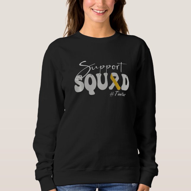 Camiseta Support Squad Tinnitus Awareness Silver & Gold Rib (Frente)
