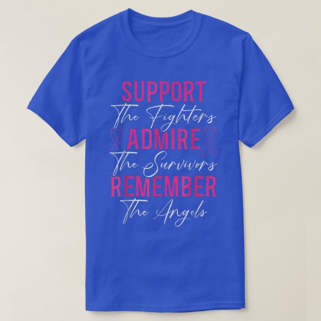 Camiseta Support The Fighters Breast Cancer Awareness Month (Frente do Design)
