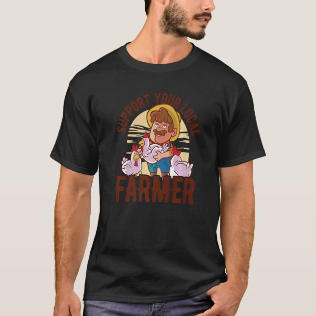 Camiseta Support You Local Farmer Tractor Driving Farming A (Frente)