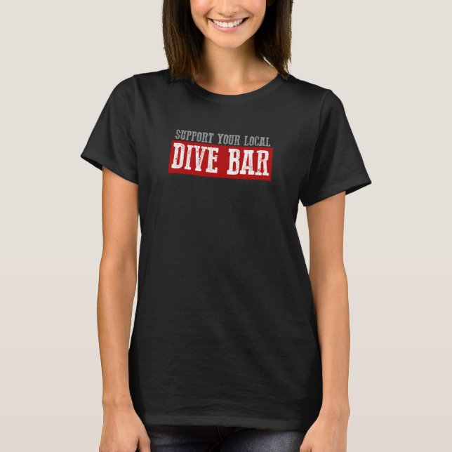 Camiseta SUPPORT YOUR LOCAL DIVE BAR Halloween (Frente)