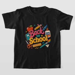 Camiseta Suprimentos de Desenho de Volta à Escola