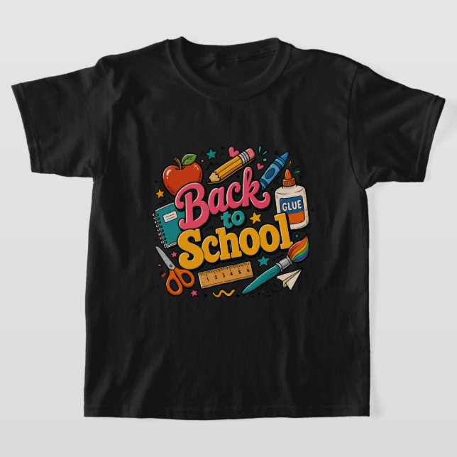 Camiseta Suprimentos de Desenho de Volta à Escola (Postura )