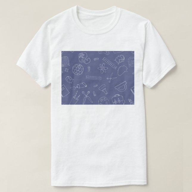 Camiseta Suprimentos Escolares de Volta às Aulas, Volta às  (Frente do Design)