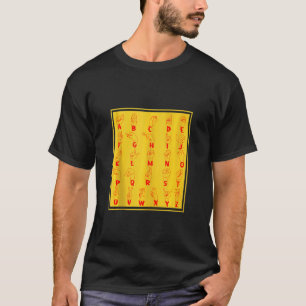 Camiseta Surdez Linguagem de Sinais Alfabético Surdo Gestu