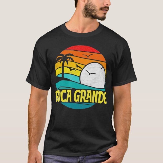 Camiseta Surf 80s do Retro Boca Grande Beach Sun (Frente)