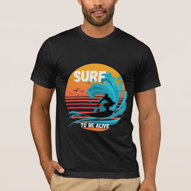 Camiseta Surf A Ser Vivo (Frente)