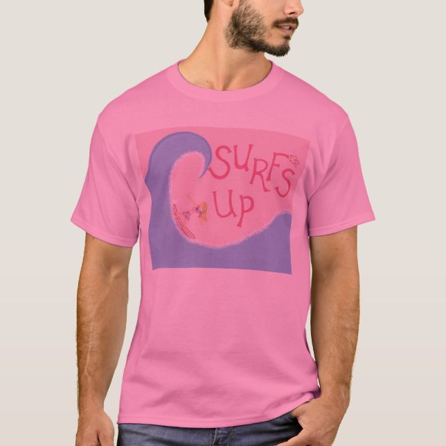 Camiseta SURF ACIMA do T das meninas (Frente)