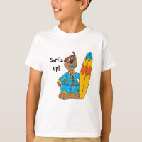 Surf acima do urso dos desenhos animados