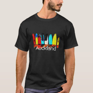 Camiseta Surf Auckland Nova Zelândia Homens Mulheres Crianç
