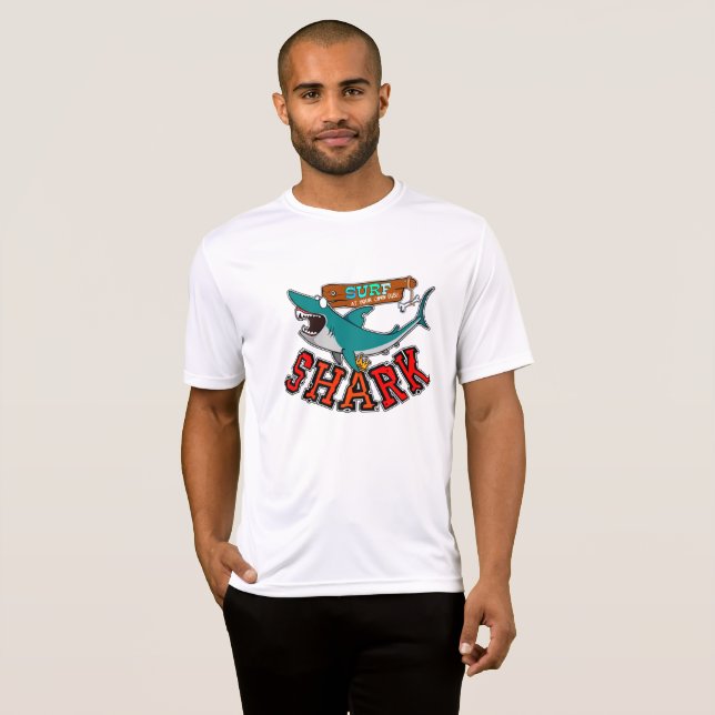 Camiseta Surf avec requin (Frente Completa)