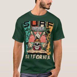 Camiseta Surf California Skull & Palm Graphic T Shirt