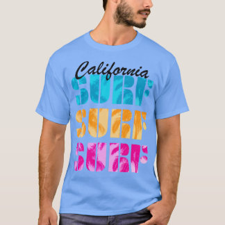 Camiseta Surf California Surfer Surfing Beach Ocean Summer