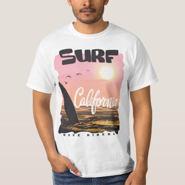 Camiseta Surf California Wave Rider (Frente)