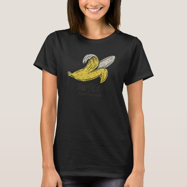 Camiseta Surf City, NC Summertime Vacationing Banana (Frente)