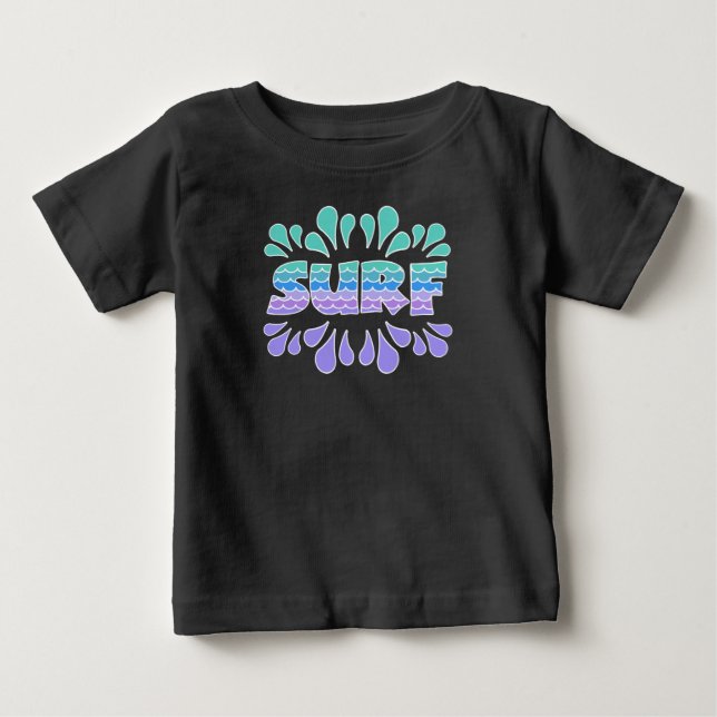 Camiseta Surf com ondas, surf colorida, surfista (Frente)