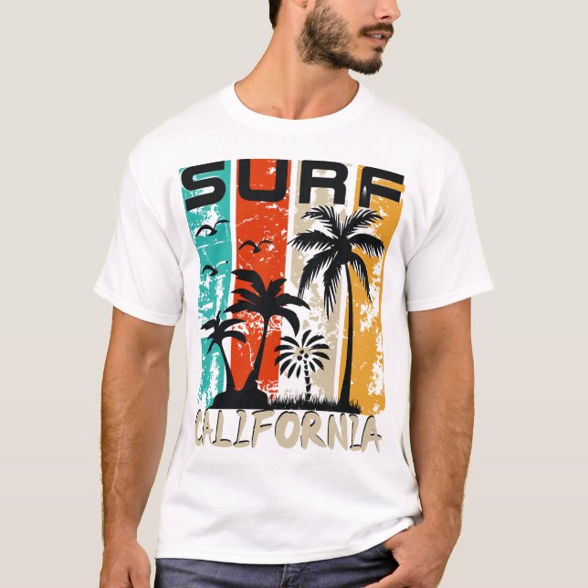 Camiseta Surf da Califórnia Bliss: Ande pelas ondas (Frente)