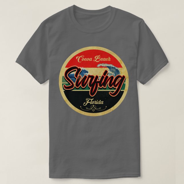 Camiseta Surf de Cocoa Beach Florida (Frente do Design)