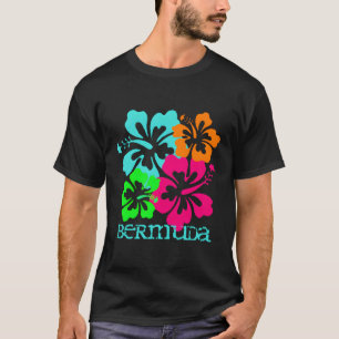 Camiseta Surf de Hibiscus Tropical de praia das Bermudas