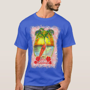 Camiseta Surf de Natal do Havaí Mele Kalikimaka Surfing