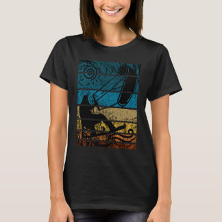 Camiseta Surf de Navegação do Surfista de Kite Vintage