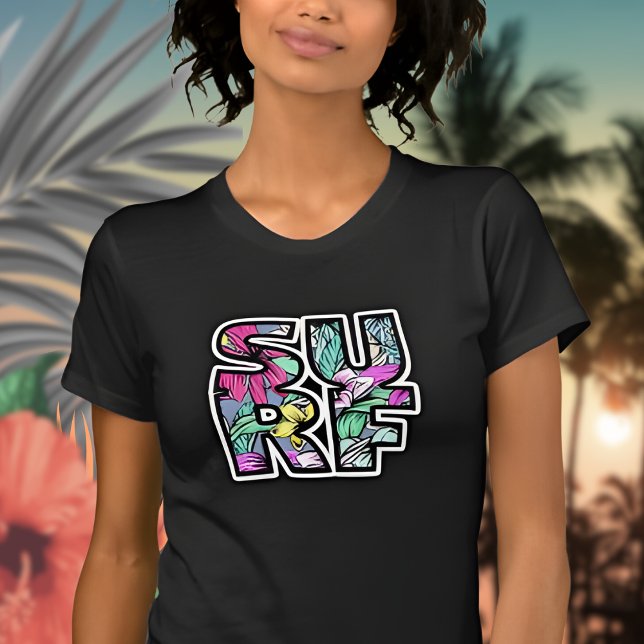 Camiseta Surf de praia tropical (Criador carregado)