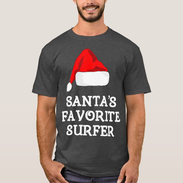 Camiseta Surf de presente de Natal Engraçado pelo Surfer Fa (Frente)
