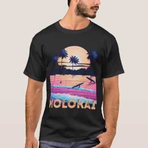 Camiseta Surf de Souvenir Retro Molokai Hawaii
