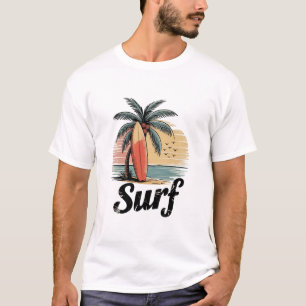 Camiseta Surf de surfão de vintage retro surfing Beach Surf