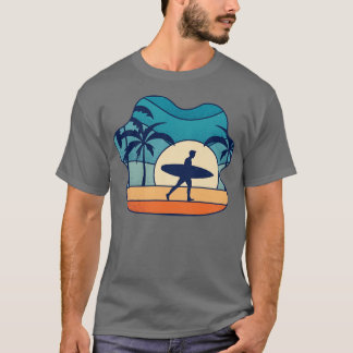 Camiseta Surf de Verão - Arte retrógrada