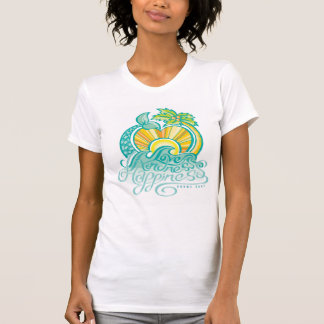 Camiseta Surf do gnomo: Amor + Bondade + Felicidade