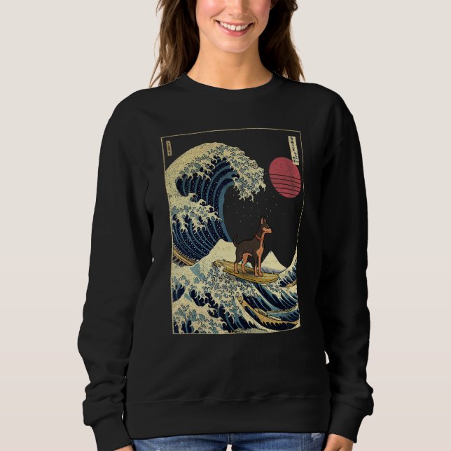 Camiseta Surf Dobermann Japonês Kanagawa (Frente)