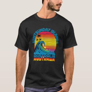 Camiseta Surf e Praia do Retro Throwback das Ilhas Whitsund