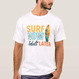 Camiseta Surf Engraçado Dizendo Praia Oceano de Vida Onda d