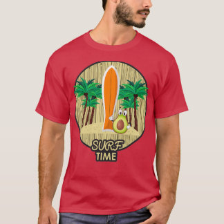 Camiseta Surf Engraçado Letx27s Avocado Design