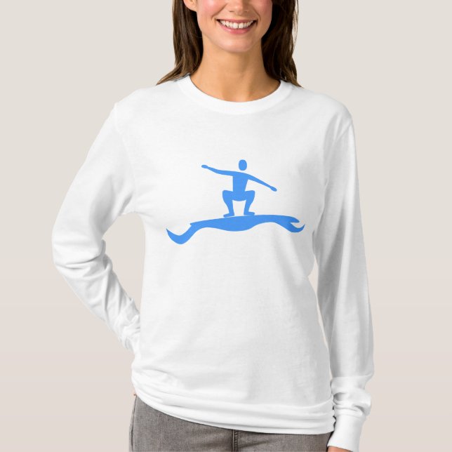 Camiseta Surf Figure - Baby Blue (Frente)