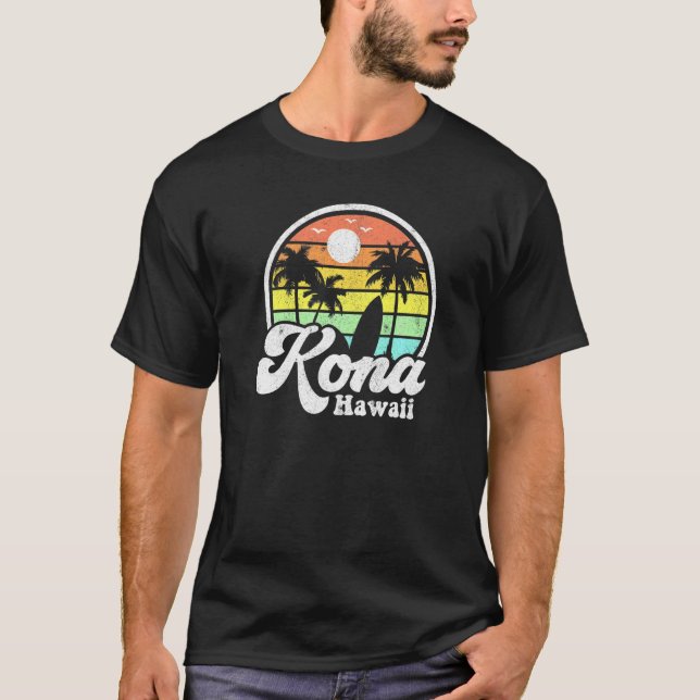 Camiseta Surf Havaí de Kona Beach, 70s (Frente)