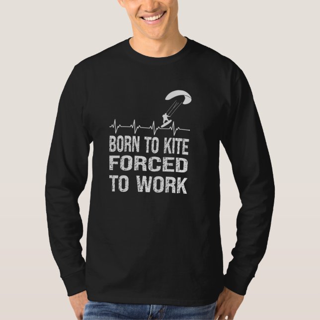 Camiseta surf kitesurfing heartbeat kitesurfer (Frente)
