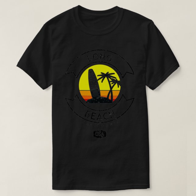 Camiseta Surf Long Beach California (Frente do Design)